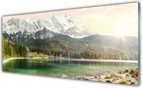 Szkło do Kuchni na Ścianę Alpejska Sielanka nad Jeziorem