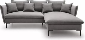 Narożnik Kaspian rozkładany z pojemnikiem na pościel funkcja spania 224x139 cm nowoczesny sofa rogowa