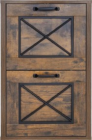 Pionowy Segregator SucceBuy z 2 Szufladami, Solidny, Regulowana Listwa (2 Poziomy), Przechowywanie Dokumentów Formatu A4/Letter/Legal, Kolor Miodowy Brązowy