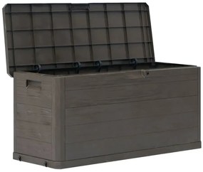 Brązowa pojemna skrzynia do ogrodu M8-R07