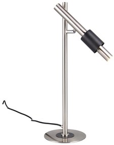 Czarna/w kolorze srebra lampa stołowa LED (wysokość 50 cm) Ikaris – Trio Select