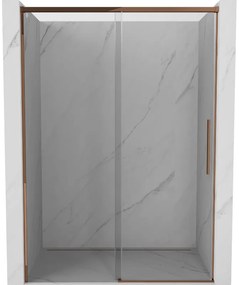 Mexen Rox drzwi prysznicowe rozsuwane 140 cm, transparent, różowe złoto - 8C2-140-000-60-00