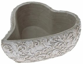 Betonowa donica w kształcie serca Orient, 16 x 6 x18 cm