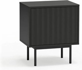 Czarna szafka nocna z matowym wykończeniem Sierra – Teulat