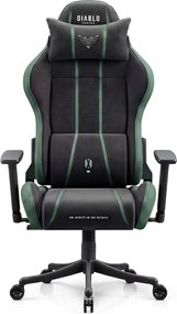 Fotel gamingowy młodzieżowy Diablo X-One Small Size materiałowy, Forest Green