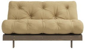 Musztardowobeżowa rozkładana sofa 140 cm Roots – Karup Design