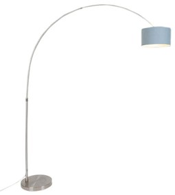 Luk Lampa łukowa stalowa z kloszem 35/35/20 niebieski regulowany - XXL Nowoczesny Oswietlenie wewnetrzne