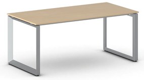 Biurko PRIMO INSPIRE, 180x90 cm, szaro-srebrna podstawa, buk