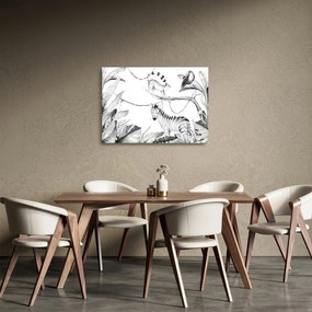 Obraz na szkle - Akwarelowa dżungla (70x50 cm)
