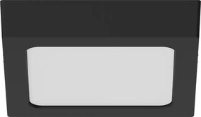 Mexen LDSS plafon sufitowy LED natynkowy 17 x 17 cm, 12W, Zimna - 6500K, 960 lm, czarny - L213-017-1265-70