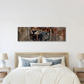 Obraz - Tygrys z cegieł (170x50 cm)