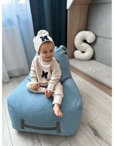 Niebieski dziecięcy worek do siedzenia Hippo – The Brooklyn Kids