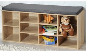 Kesper 15920 Szafka na buty z siedziskiem, dekordąb, 103,5 x 48 x 29,5 cm