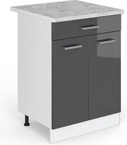 Szafka dolna do kuchni antracyt wysoki połysk 60x60x81.6 r-line