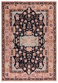 Różowy wełniany dywan tkany ręcznie 120x170 cm Blossom Traditional – Flair Rugs