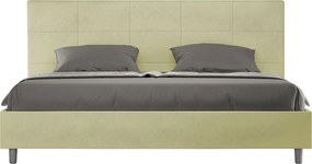 Łóżko bez stelaża tapicerowane 180x200 microfibra zielony Mika