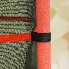 HOMCOM Trampolina dla dzieci, Ø163 cm, z siatką bezpieczeństwa, do użytku wewnątrz i na zewnątrz, do 50 kg, Stal, Plastik, Czerwona