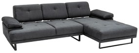 Ciemnoszara sofa narożna Artie Mustang, narożnik prawy