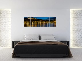Obraz miasta nocą (170x50 cm)