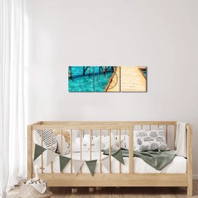 Obraz - Molo (z zegarem) (90x30 cm)