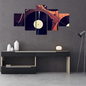 Obraz płyt gramofonowych (125x70 cm)