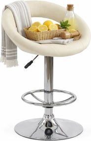 Kremowy Kuchenny Hoker Obrotowy Z Oparciem L2-Z48