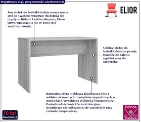 Stołek Do Toaletki W Kolorze Szarego Dębu Meggi