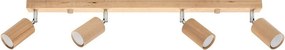 Listwa oświetleniowa 4 punktowa BERG 4 naturalne drewno