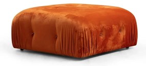 Pomarańczowy aksamitny puf Bubble – Artie
