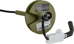 Nowoczesna zielona lampa wisząca ze zintegrowaną płytą sufitową - Chuba