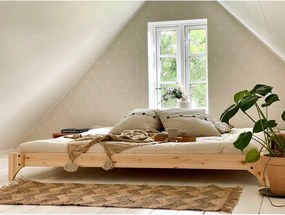 Łóżko dwuosobowe z drewna sosnowego ze stelażem 140x200 cm Elan – Karup Design