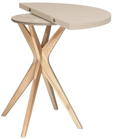 Stół półokrągły CUTTI 90x90 rozkładany cappuccino/jesion RAGABA