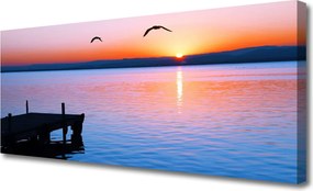 Obraz canvas Molo o Złotej Godzinie