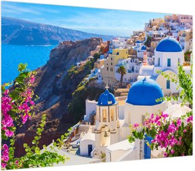 Obraz na szkle - Santorini, Grecja (70x50 cm)
