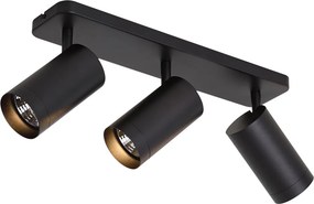 Nowoczesna lampa sufitowa czarna 3-punktowa GU10 70mm - Jeana Luxe