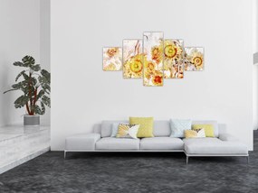 Obraz - Słoneczniki, malarstwo (125x70 cm)