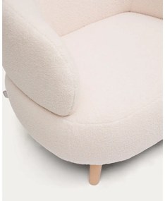 Beżowy fotel z materiału bouclé Luisa – Kave Home