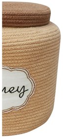 Jasnobrązowy tekstylny dziecięcy kosz na zabawki ø 28x27 cm Honey Pot – Lorena Canals