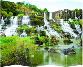 Parawan - Wodospady z zielonym (210x170 cm)