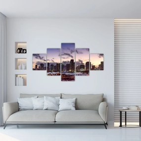 Obraz metropolii z drapaczami chmur (125x70 cm)