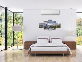 Obraz rzeki z drzewem (125x70 cm)
