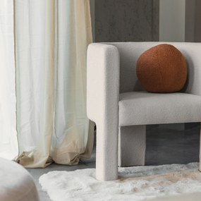 Kremowy designerski fotel MILU