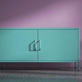 Metalowa szafka RTV dwudrzwiowa Modern Rosa morska