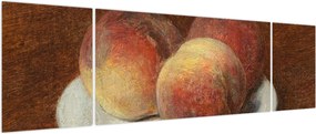 Obraz - Henri Fantin-Latour, Three Peaches on a Plate, reprodukcje (170x50 cm)
