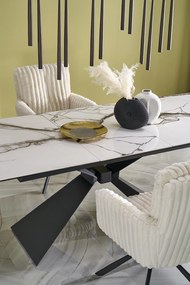 Rozkładany stół Luciano Halmar efekt białego marmuru