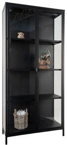 Czarna metalowa witryna 80x175 cm Brisbane – House Nordic
