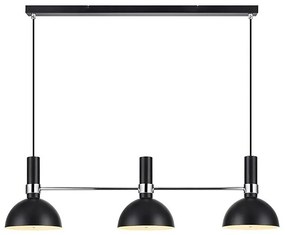 Markslöjd 106855 - Lampa wisząca LARRY 3xE27/60W/230V czarny/błyszczący chrom