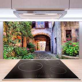 Panel Szklany Romantyczna Ścieżka W Mieście