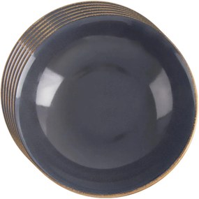 Orion Zestaw głębokich talerzy ceramicznych Glazeszary 20,5 cm, 6 szt.