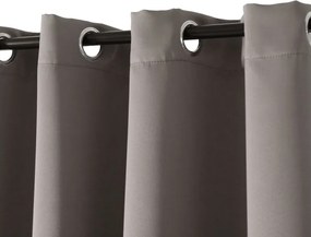 Zasłona OXFORD 140x270 cm, szarobrązowa Zawieszanie: Taśma z wiązaniami